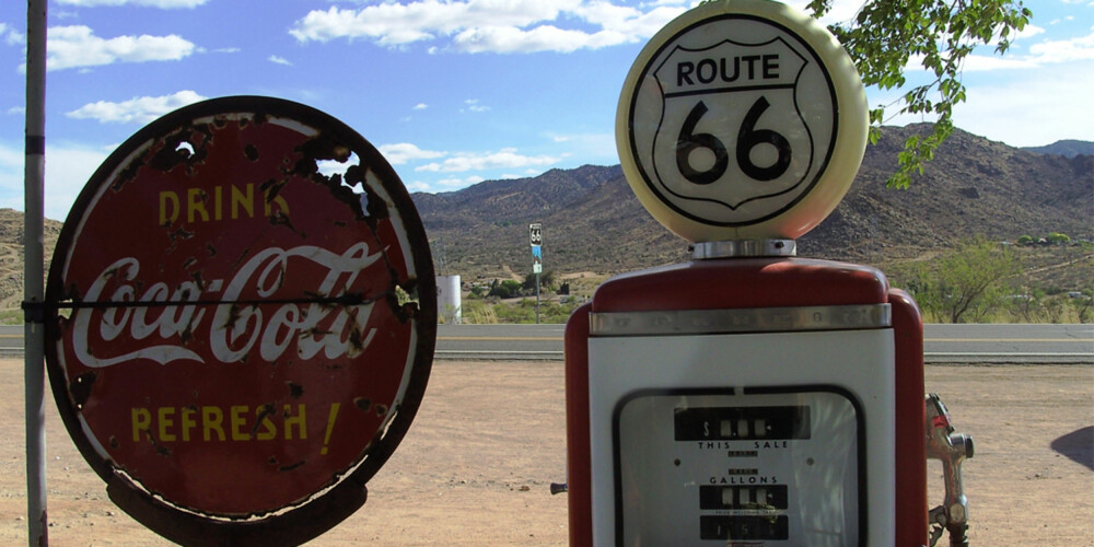 NOSTALGISK: Route 66 er selve bildet på et USA fra en svunnen tid.