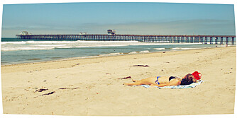 STRAND: Oceanside er en av mange mulige badebyer i California.