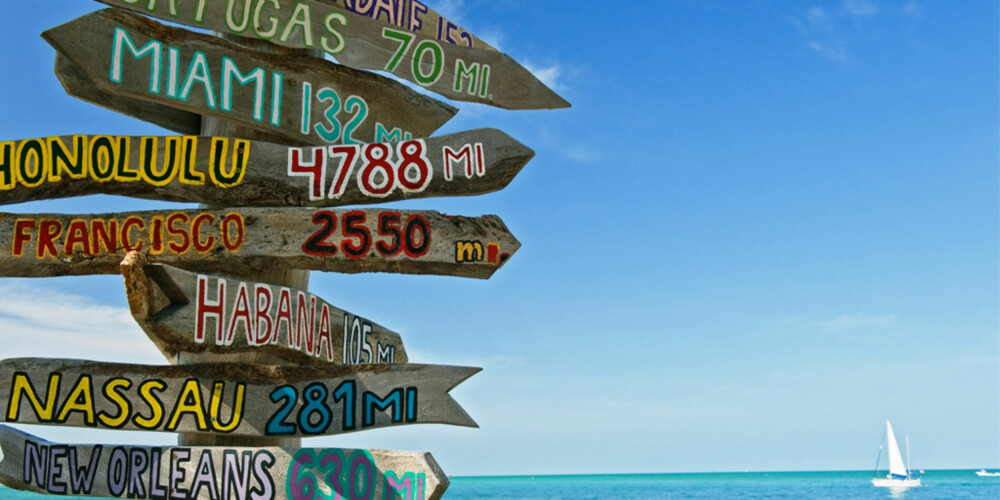 VERDENS ENDE: Lei bil og kjør til spissen av hele USA, Key West. VERDENS ENDE: Lei bil og kjør til spissen av hele USA, Key West.