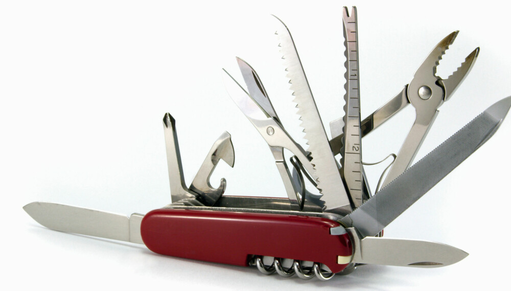 KNIV: Kniver med bladlengde inntil seks centimeter blir ikke stoppet i sikkerhetskontrollen.