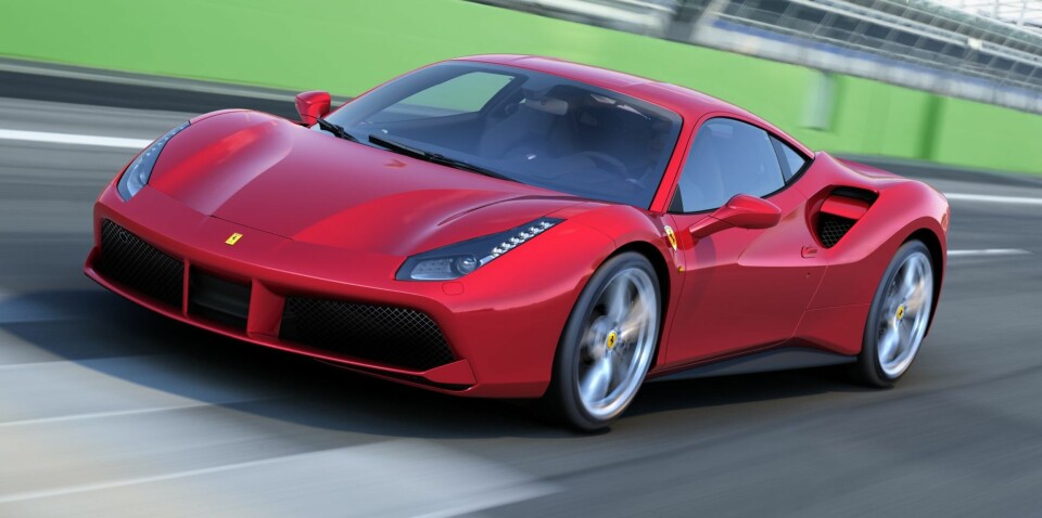 TURBO: Siste skrik fra Ferrari: 488 GTB. FOTO: Ferrari