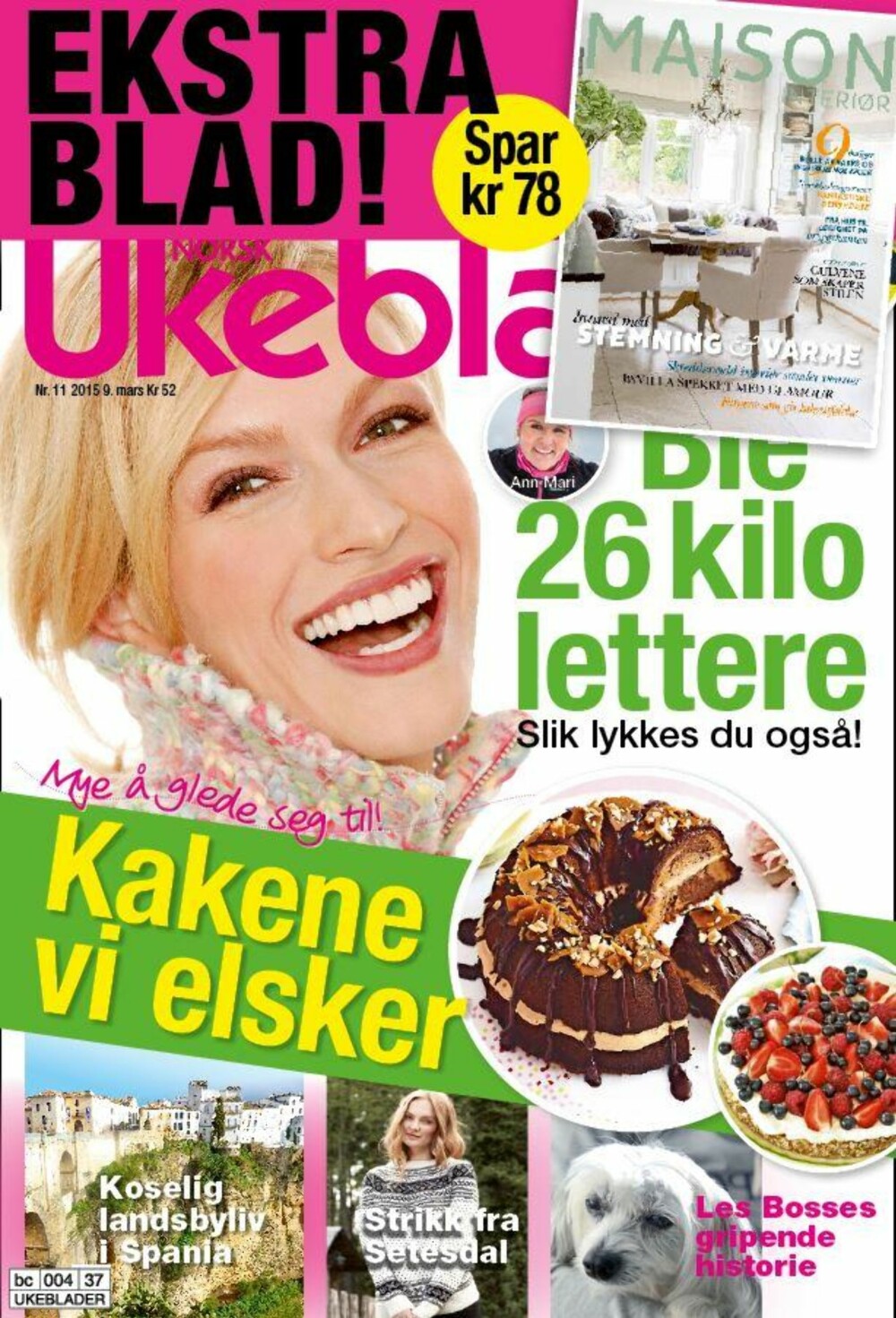 EKSTRA BLAD: Spar kr 78, og kjøp Norsk Ukeblad denne uken, da får du også med det flotte bladet Maison Interiør. 