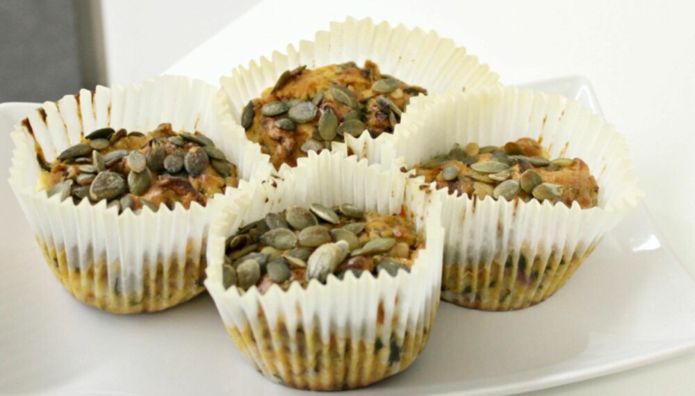 SUNNE MUFFINS: Næringsrike og mettende matmuffins med cottage cheese som passer perfekt til matpakken. Muffinsene kan fint fryses. SUNNE MUFFINS: Næringsrike og mettende matmuffins med cottage cheese som passer perfekt til matpakken. Muffinsene kan fint fryses.