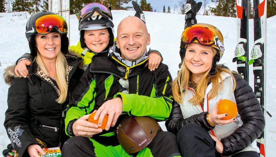 FLOTT FIRKLØVER: Trine-Lise, Finkus, Finn Christian og Otilie er en sporty gjeng.