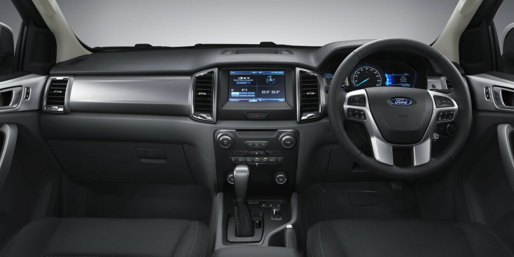 BRA UTSTYRT: Nye Ranger får Fords nye kommunikasjonssystem SYNC 2 og god porsjon aktivt sikkerhetsutstyr, deriblant stabilitestkontroll med last- og tilhengerfunksjon. 