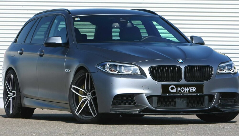 BMW: Den tyske tuneren G-Power har gitt M550d hele 435 hk, noe som ifølge G-Power gjør bilen til verdens sterkeste diesel-BMW. FOTO: G-Power