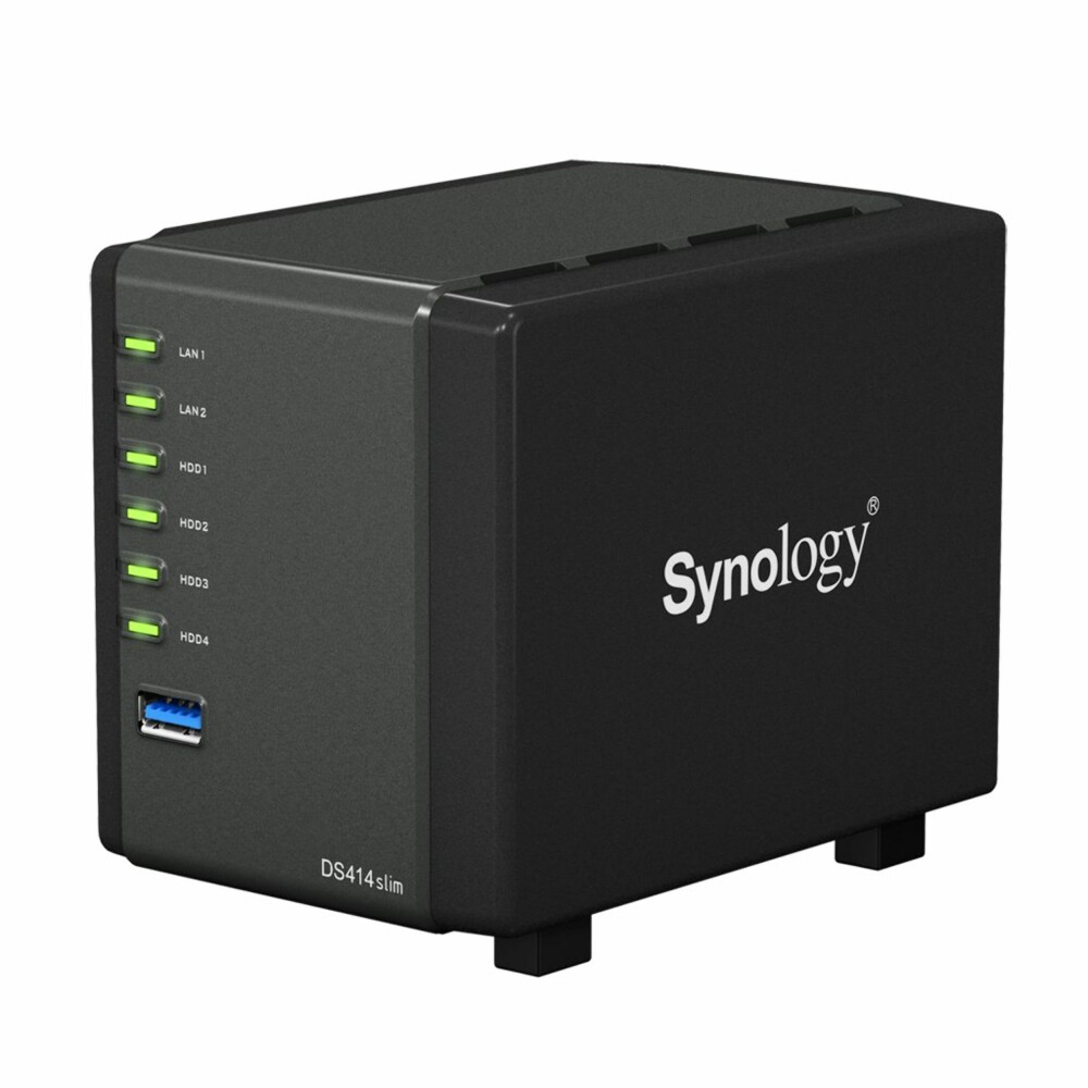 KOMPAKT: Synology DS414slim er en kompakt lagringsboks som fungerer bra.