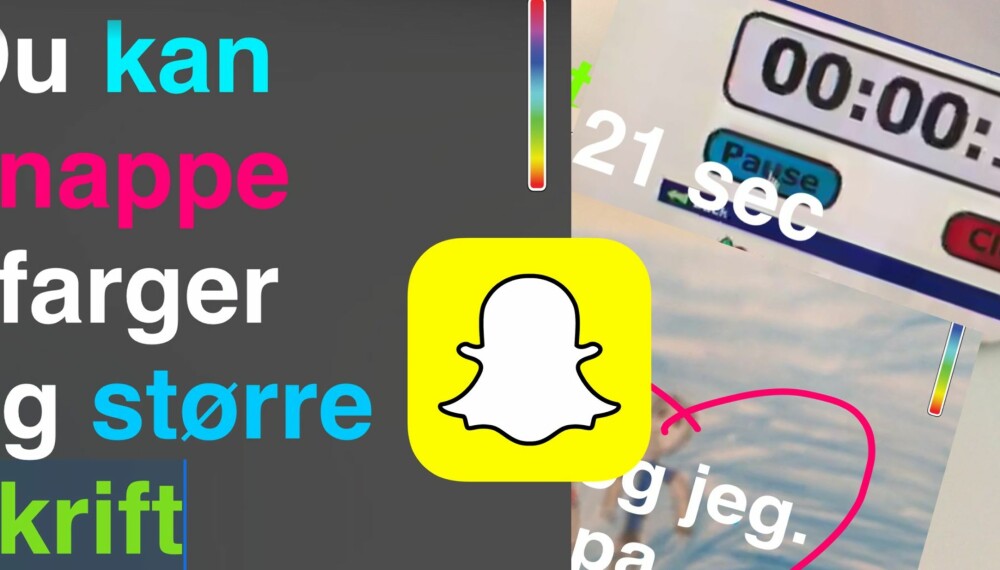 SNAPCHAT: Her får du tipsene som gir lar deg ta lange videoer og skrive mer tekst i Snapchat.