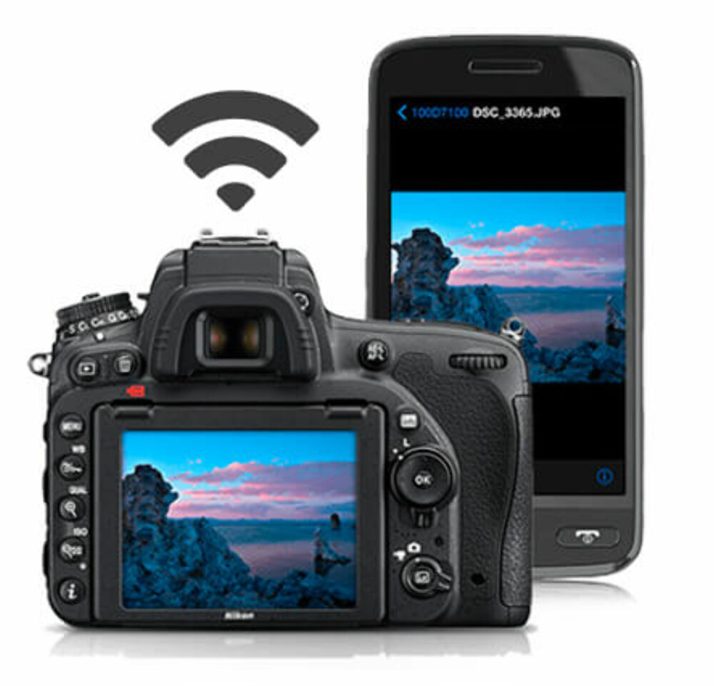PRAKTISK: Nikon lover at mobilen og kameraet ditt alltid skal være i kontakt med hverandre ved hjelp av den nye SnapBridge-tilkoblingen.