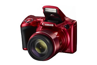 RØDT: Canon PowerShot SX420 IS har en optisk zoom på 42x, og kan fås i en lekker rødfarge.