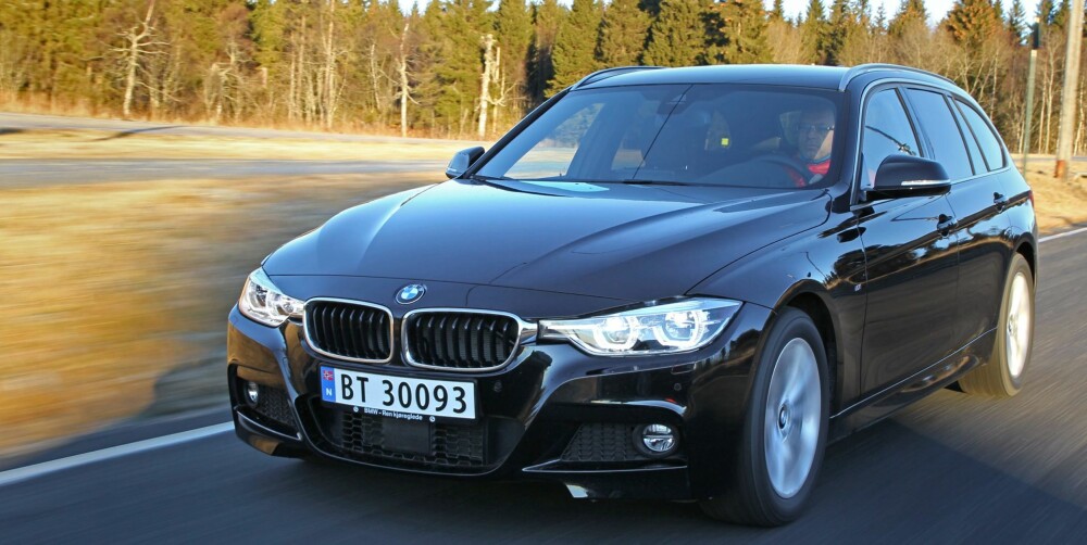 BMW 3-SERIE: Forbruksforskjellen med og uten firehjulsdrift er liten med dieselmotor, større med bensinmotor. FOTO: Petter Handeland BMW 3-SERIE: Forbruksforskjellen med og uten firehjulsdrift er liten med dieselmotor, større med bensinmotor. FOTO: Petter Handeland