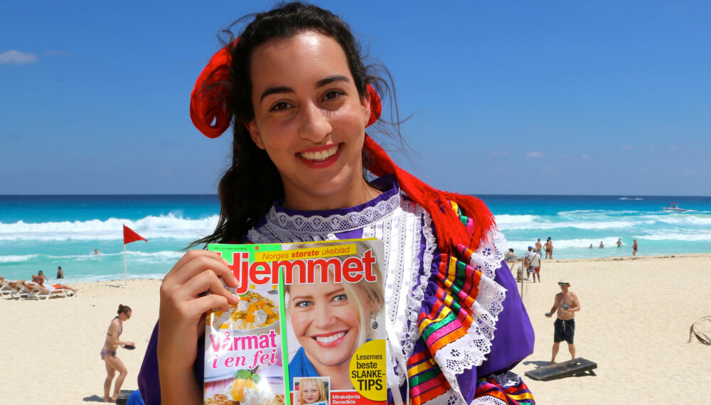 MAYA RIVIERA: Et fristende og fargerikt blad, sier den smilende danserinnen som underholder gjestene på Royal Solaris i Cancun, Mexico.