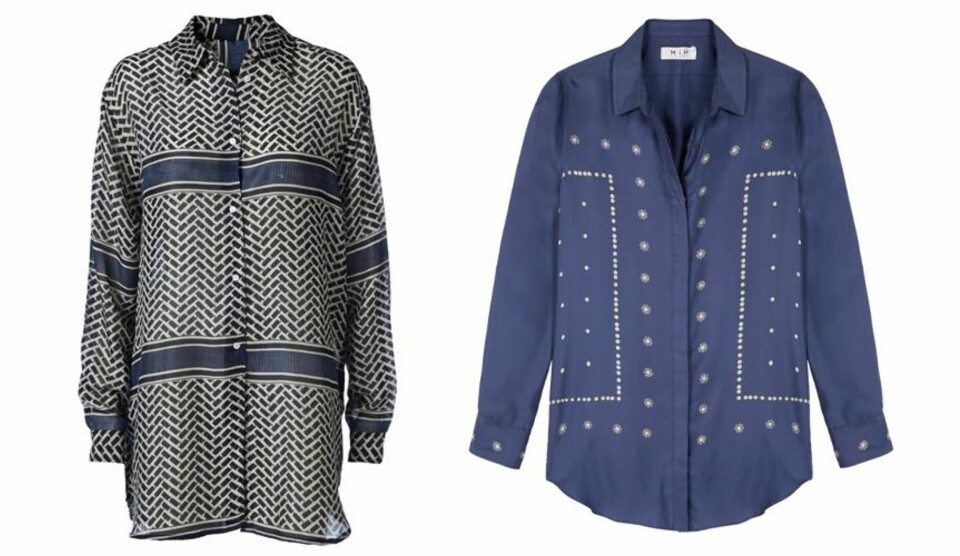 MØNSTER: Mønstrete skjorte fra Lollys Laundry, 799 kr. Westerninspirert fra MIH, 2 499 kr.