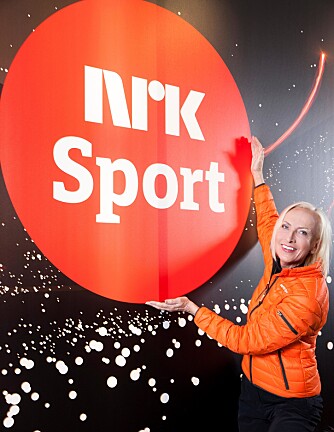 GIR JERNET: Karen-Marie Ellefsen leverer varene for NRKs sportsavdeling.