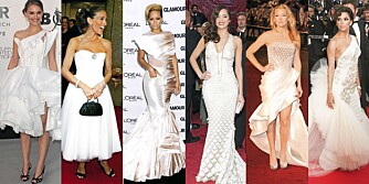 HOLLYWHITE: Hollywoodstjernenes kjoler i hvitt.