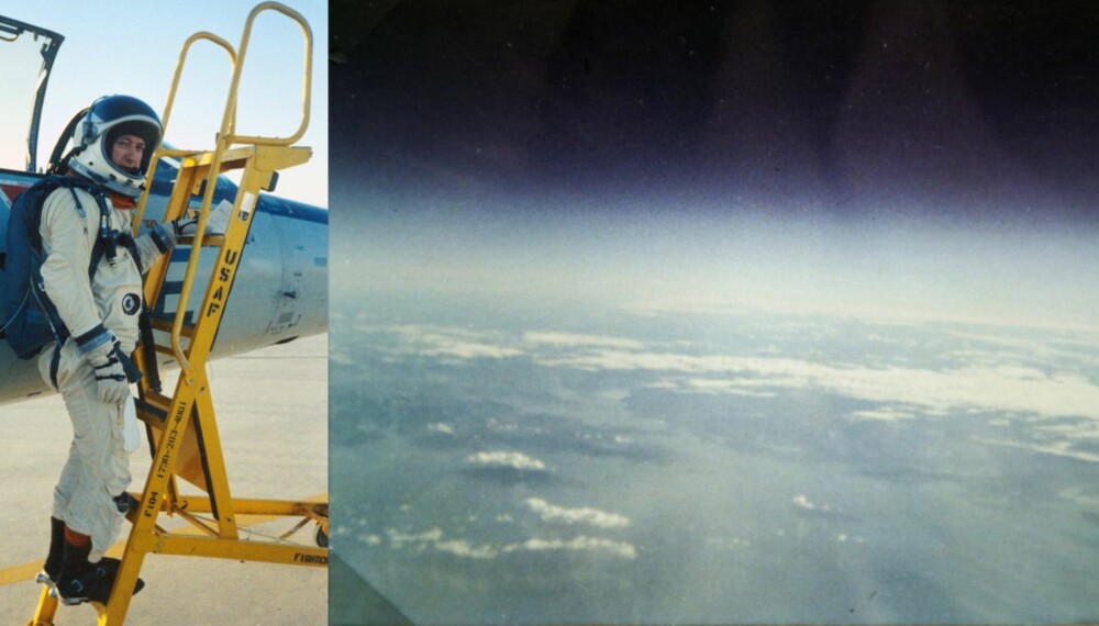 USA lot bare en håndfull utenlandske testpiloter gjennomføre samme høydetrening som astronautene. Knut Lande var en av dem.Slik ser himmelen ut fra 74 000 fots høyde ved Bodø. Bildet er hentet fra fotoalbumet til Olav Aamoth som ledet prosjektet som skulle avskjære russiske spionfly høyt oppe i stratosfæren i 1968.