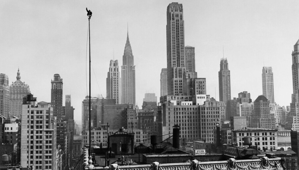 New York skyline ¿ inkludert Alvin Kelly.
