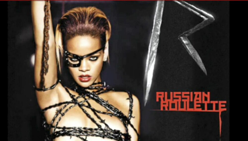 SLÅR TILBAKE: Rihanna under innspillingen av sin nye musikkvideo.