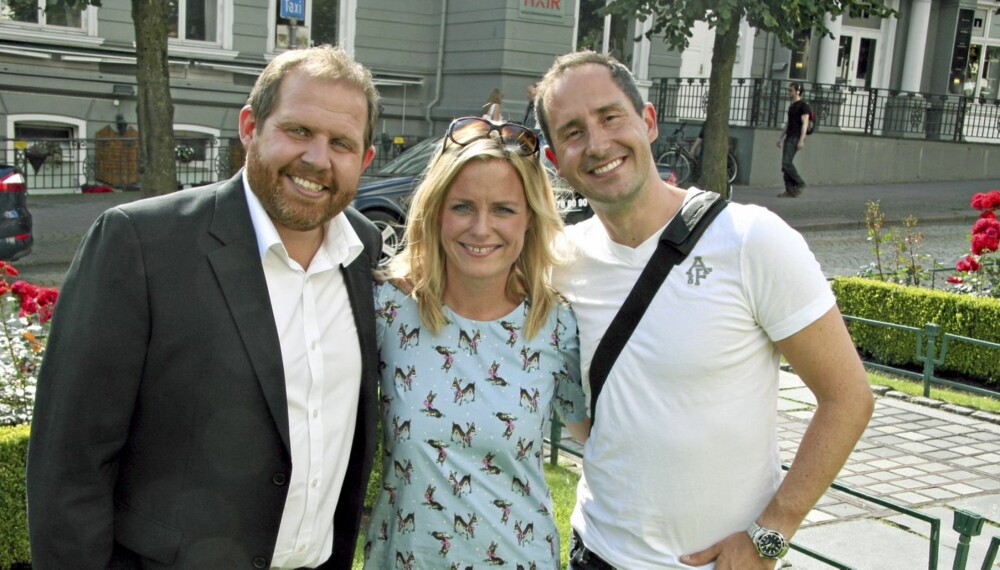 Truls Svendsen, Solveig Kloppen og Harald Rønneberg på TV2's høstlansering i Bergen i august.