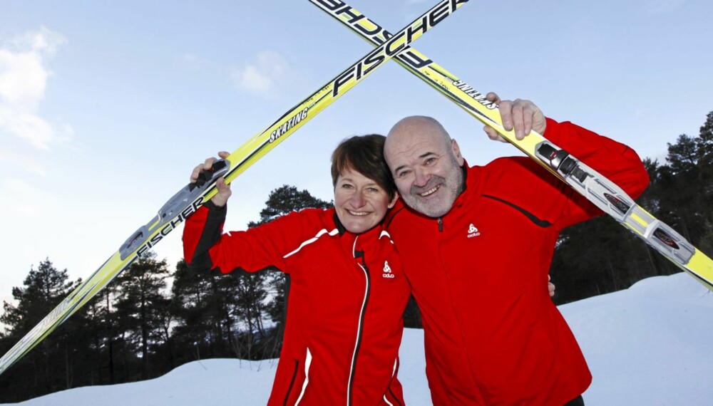 TROR PÅ NORGE: Berit og Ove Aunli reiser til Oslo for å oppleve ski-VM. - Det er klart vi må det. Vi skal heie de norske deltagerne i mål, sier de tidligere langrennsproffene. (Alle foto: Britt Krogsvold Andersen)