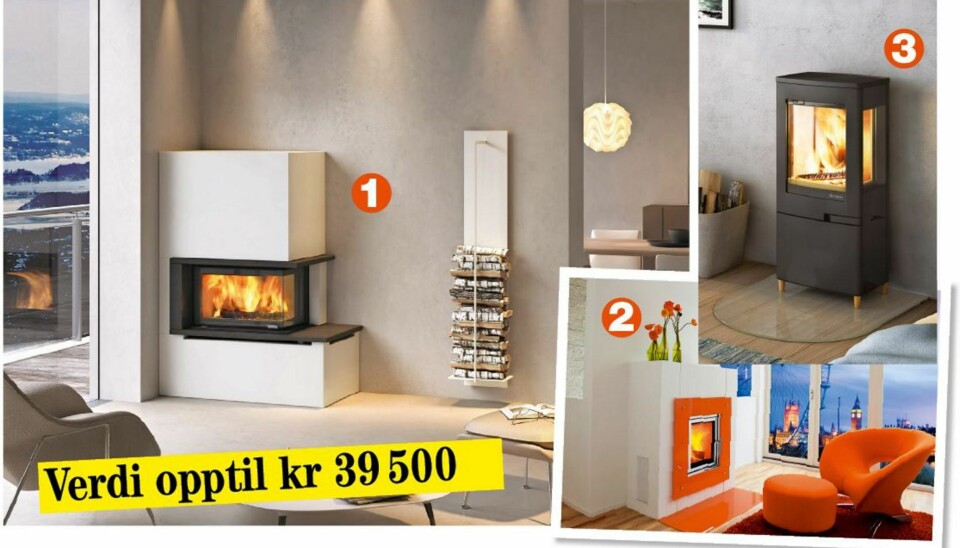 Bli med i vår konkurranse, så kan én av disse tre flotte peisene bli din!