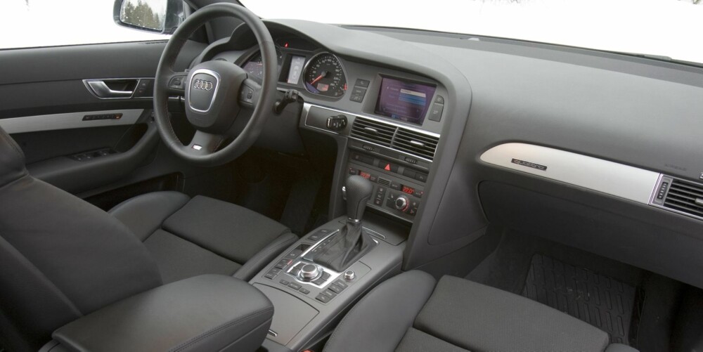 KVALITET: Innvendig skal en brukt prestisjebil fortsatt gi en god opplevd kvalitetsfølelse, her i Audi A6.