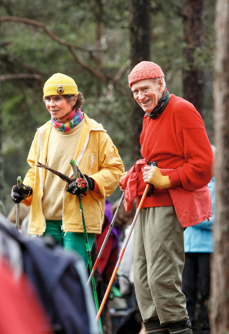 TIL HVERDAGS: Her er Sissel og Olav ute på tur i Nordmarka tidligere i høst.