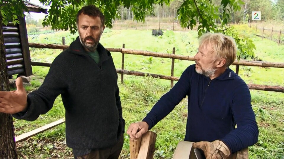 FULL KRANGEL: Finn Olav og Olav Harald kranglet så busta føk inne på «Farmen».