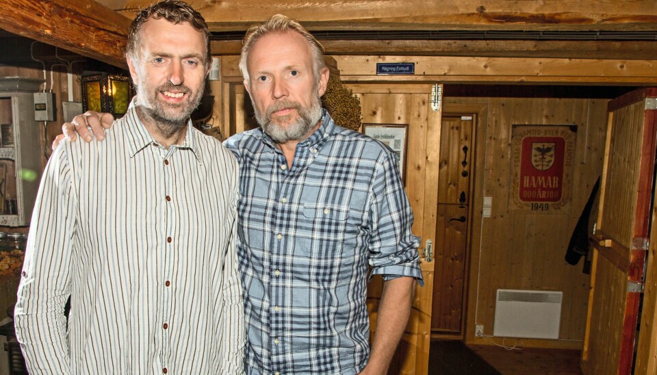 venner igjen: På Hamar etter finalefesten skværet de to kamphanene Olav Harald Ulstein og Finn Olav Odde opp!