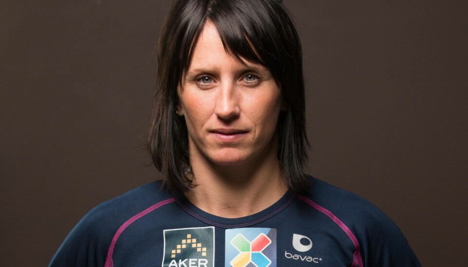 SE PÅ MEG: Marit Bjørgen er i utmerket fysisk form. Selvsikkerheten i blikket hennes er det ingenting å si på.