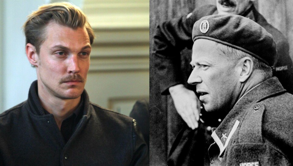 Espen Klouman Høiner t.v. spiller Leif Tronstad t.h. som ble reddet av Haakon Sørbye i NRKs produksjon «Kampen om tungtvannet». – Det er med en god porsjon ydmykhet jeg skal spille en historisk skikkelse som hadde stor betydning for den norske motstandskampen, sier skuespilleren. Det hører med til historien at Tronstad ble skutt og drept to måneder før krigens slutt.