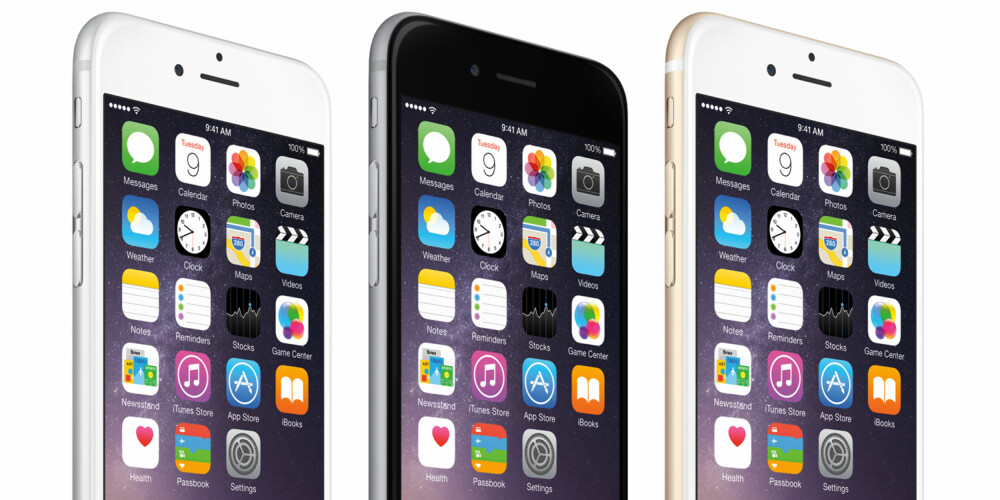 iPHONE 6: iPhone 6 kom i to versjoner. En med 4.7 tommers skjerm og en med 5.5 tommers skjerm.
