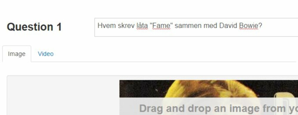 LAG SPØRSMÅL: Du bestemmer selv hvilke spørsmål deltagerne skal få. LAG SPØRSMÅL: Du bestemmer selv hvilke spørsmål deltagerne skal få.