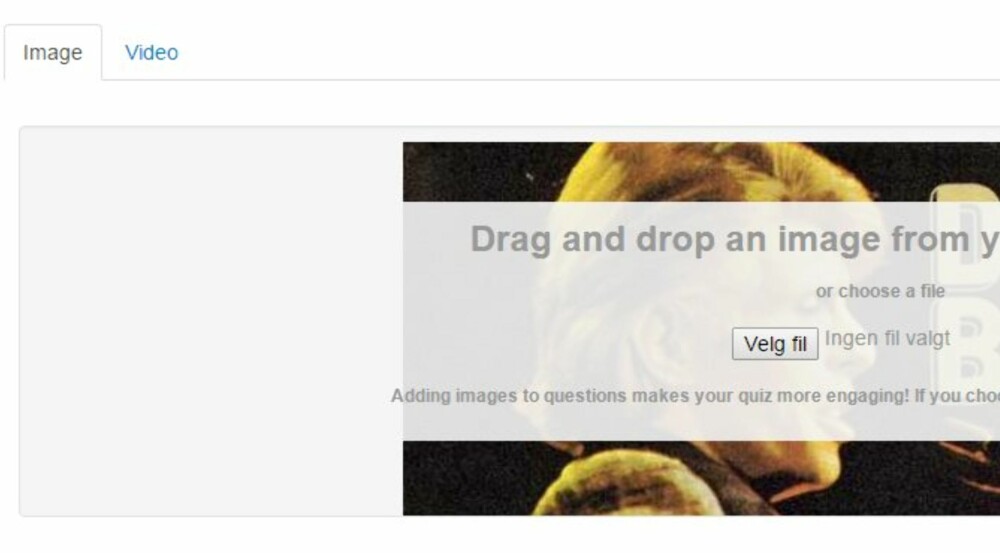 BILDE: Til hvert spørsmål i Kahoot kan du legge til et bilde om du ønsker det.