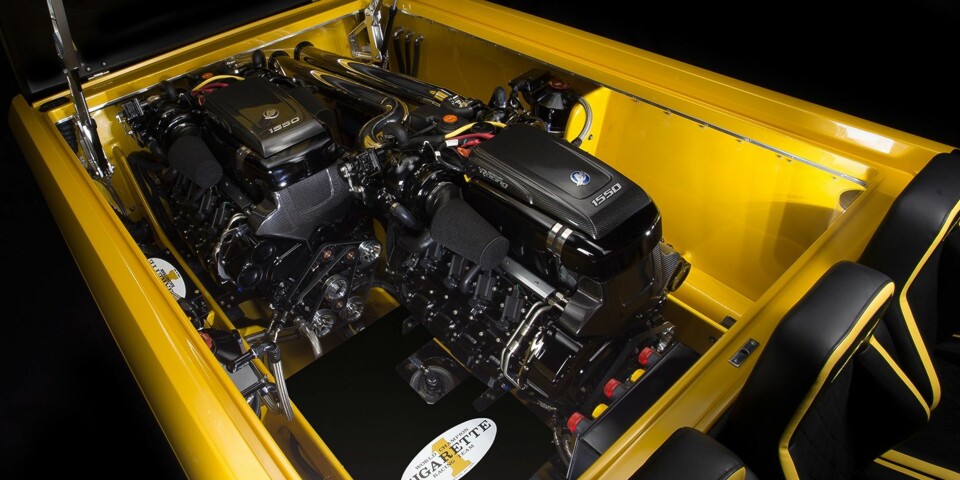 FIRE TURBOER: De to aluminiums-V8-erne har, i likhet med V8-eren i AMG GTS, to turboer hver og yter totalt 3100 hestekrefter.