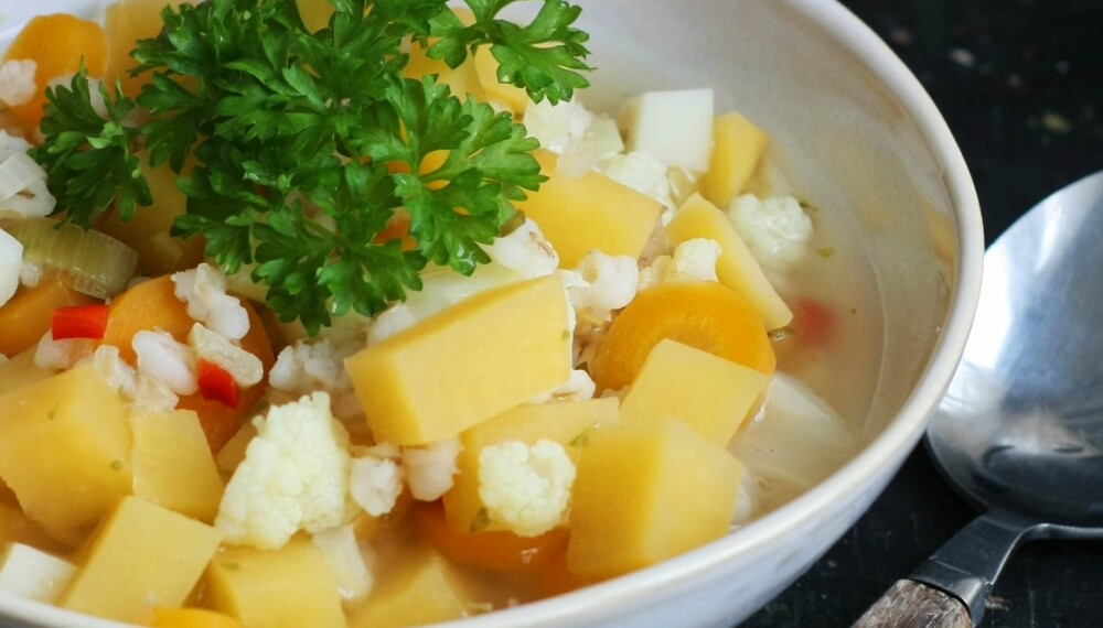 GRØNNSAKSSUPPE: En deilig suppe er både sunn og enkel å lage i en hektisk hverdag. 