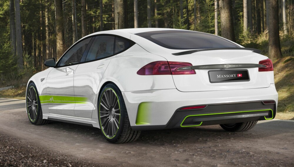 TESLA: Den sveitsiske tuneren Mansory har lansert et stylingkit for Tesla Model S. FOTO: Mansory