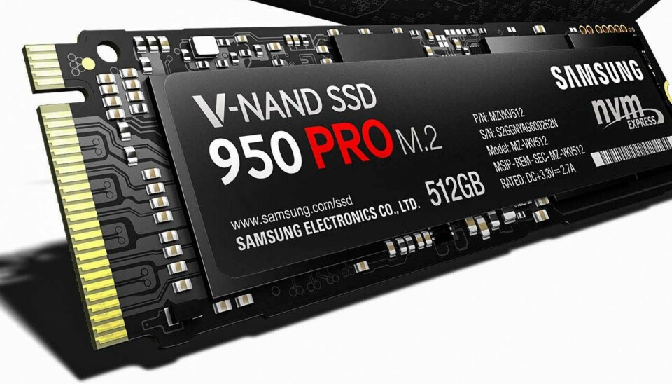 KOMPAKT: Denne M.2-brikken fra Samsung på 512 GB går for rundt 3300 kroner,
men det finnes også rimeligere modeller med mindre lagringsplass.