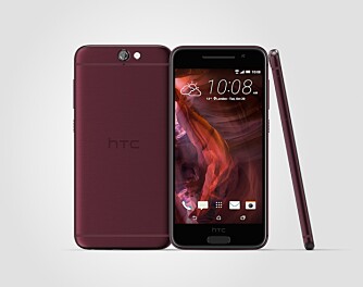 DYP RØD: I begynnelsen kommer HTC One A9 i bare mørkegrå farge, såkalt 'Carbon Grey'. I løpet av første kvartal neste år kommer den også i fargen 'Deep Garnet Red', en dyp rødfarge.