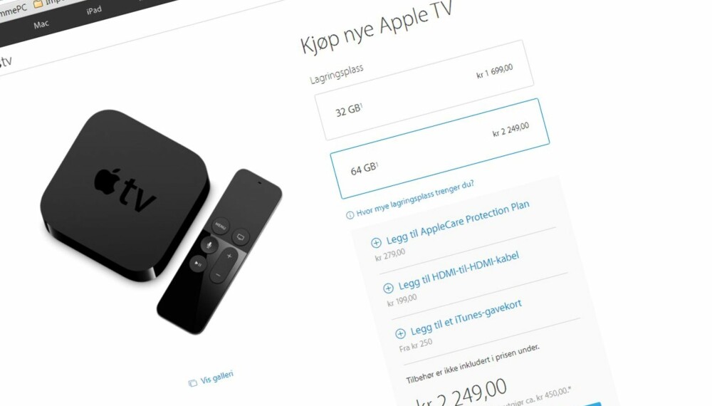 I SALG NÅ: Nye Apple TV, som ble lansert i september, er nå i salg i Norge. 