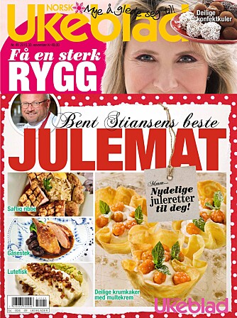 BENT STIANSENS JULEMAT: I Norsk Ukeblad nr. 49 får du et eget bilag med stjernekokkens beste oppskrifter på julemat og julekaker! 