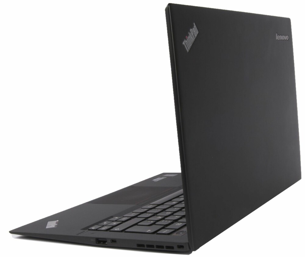 Bruken av karbon gjør også sitt til at Lenovo ThinkPad X1 Carbon Touch får en matt og stilig overflate.