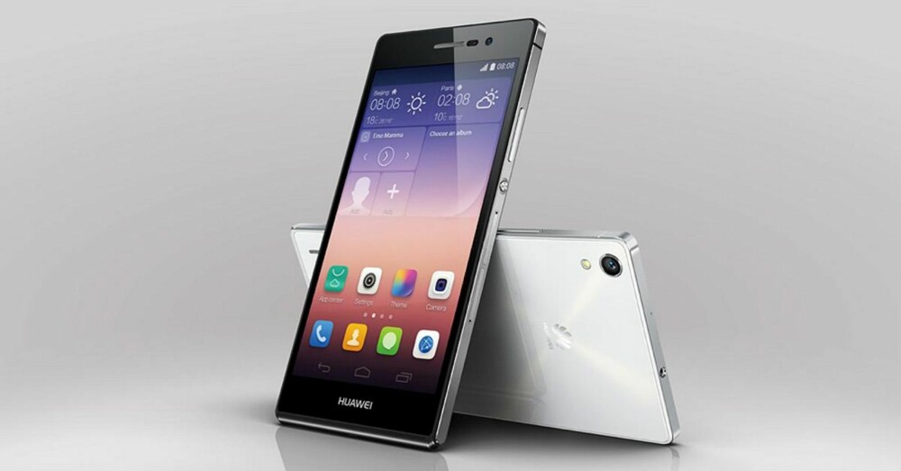 BILLIG: Huawei Ascend P7 har fått en prislapp på ca. 3500 kroner. Det må sies å være billig for en toppmodell.