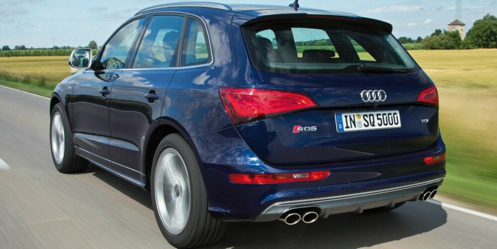 RASK: SQ5 kommer som standard med en åttetrinns tiptronic girkasse og er raskere enn en Porsche Boxster S fra 0-100. FOTO: Audi RASK: SQ5 kommer som standard med en åttetrinns tiptronic girkasse og er raskere enn en Porsche Boxster S fra 0-100. FOTO: Audi