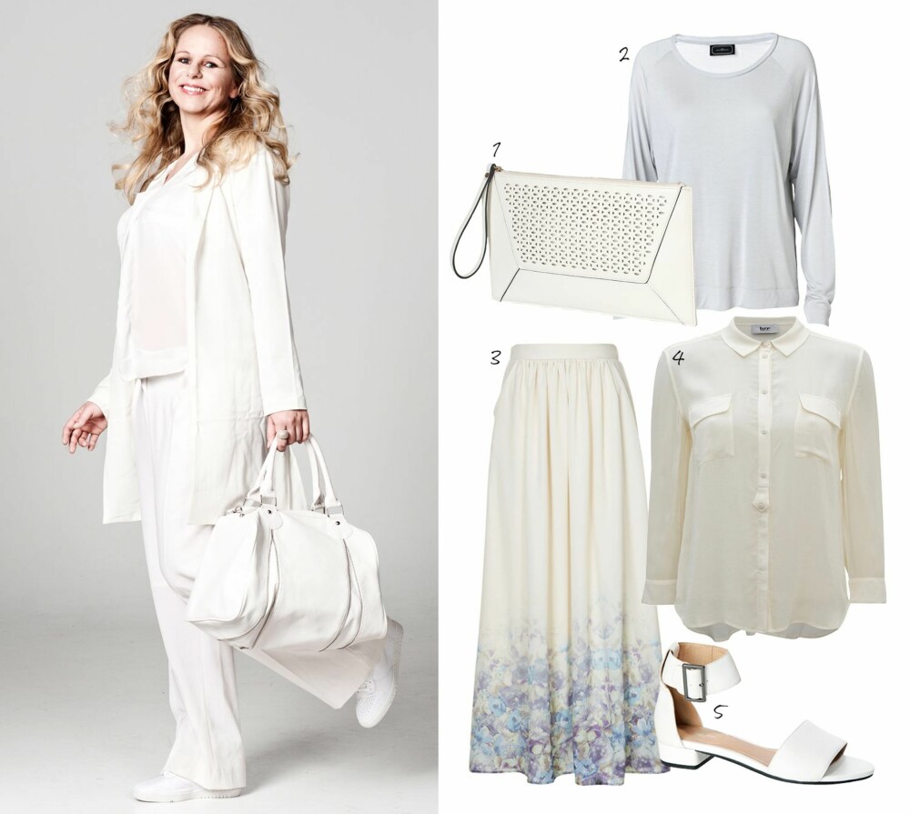 SIRI HAR PÅ SEG: Bukse fra Fall Winter Spring Summer, kr 1800, veske fra Lindex, kr 299, kåpe fra Bik Bok, kr 499, sko fra Nike/Shoe Lounge, kr 1100, ring fra H&M, kr 100. PRODUKTFORSLAG: 1. Veske fra Don Donna, kr 349. 2. Genser fra Malene Birger, kr 799. 3. Skjørt fra Mint&Beryl zalando.no, kr 589. 4. Bluse fra Bruuns Bazaar, kr 799. 5. Sandaler fra Vagabond, kr 799. SIRI HAR PÅ SEG: Bukse fra Fall Winter Spring Summer, kr 1800, veske fra Lindex, kr 299, kåpe fra Bik Bok, kr 499, sko fra Nike/Shoe Lounge, kr 1100, ring fra H&M, kr 100. PRODUKTFORSLAG: 1. Veske fra Don Donna, kr 349. 2. Genser fra Malene Birger, kr 799. 3. Skjørt fra Mint&Beryl zalando.no, kr 589. 4. Bluse fra Bruuns Bazaar, kr 799. 5. Sandaler fra Vagabond, kr 799.