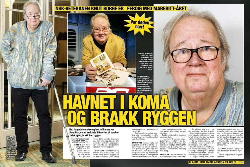 TØFF TID: Knut fortalte om den tøffe tiden i Her og Nå i januar.