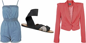 SOMMERMOTE: Ta på deg en playsuit, flate sandaler og korallfargede klær i sommer.