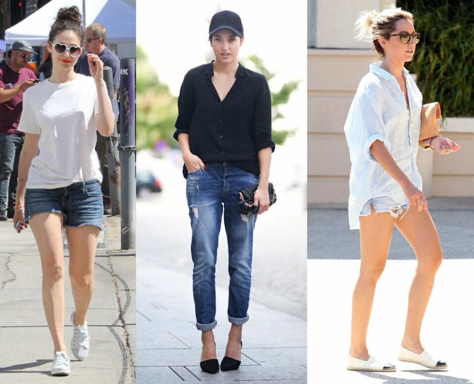 FEMININ VRI: Med enkle grep, som å stikke T-skjorten litt nedi buksen, brette opp buksekanten og skjorteermene, er det fullt mulig for jenter å rocke herreklær.