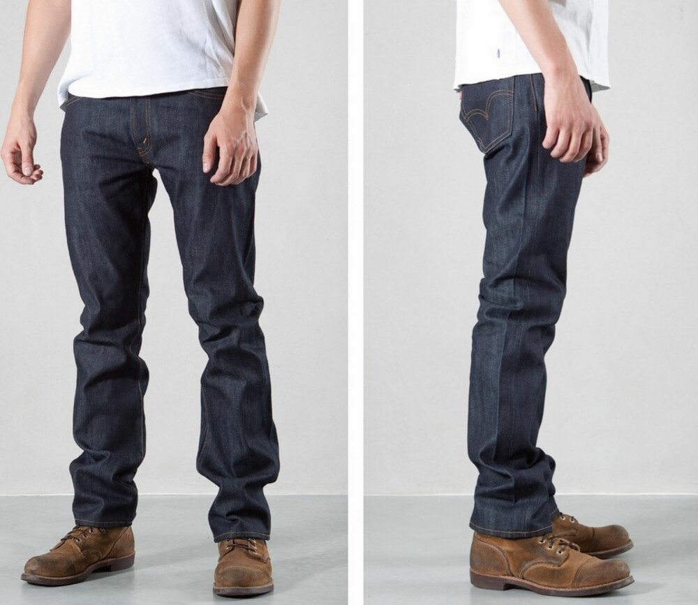 PERFEKT JEANS: Den klassiske jeans-formen 505 fra Levis gir bena litt ekstra lengde.