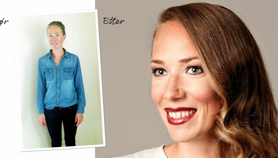 FLOTT: Det var ei spent dame som møtte til bli ny-dag med Kamille. Og ei superflott dame som poserte foran kameraet!